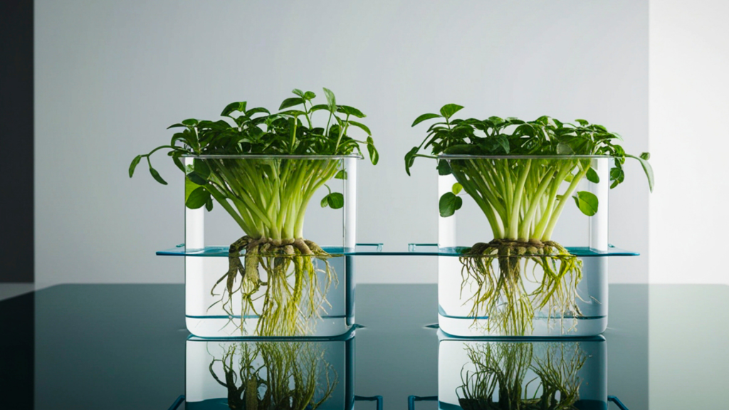 Rośliny w naczyniu hydroponicznym